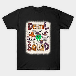 Funny Dental Squad Spooky Dentist Tooth Halloween Costume T-Shirt